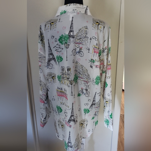 Karl Lagerfeld White Graphic Shirt Jacket - Picture 4 of 8